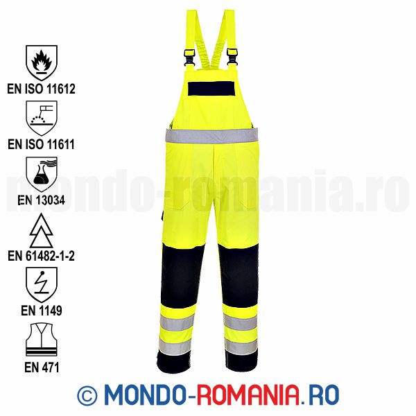 Echipament protectie - salopeta ignifuga, antistatica, antichimica, arc electric, reflectorizanta FR63